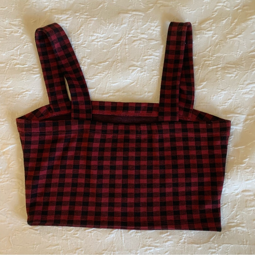 Plaid Crop Top - Picture 3 of 3